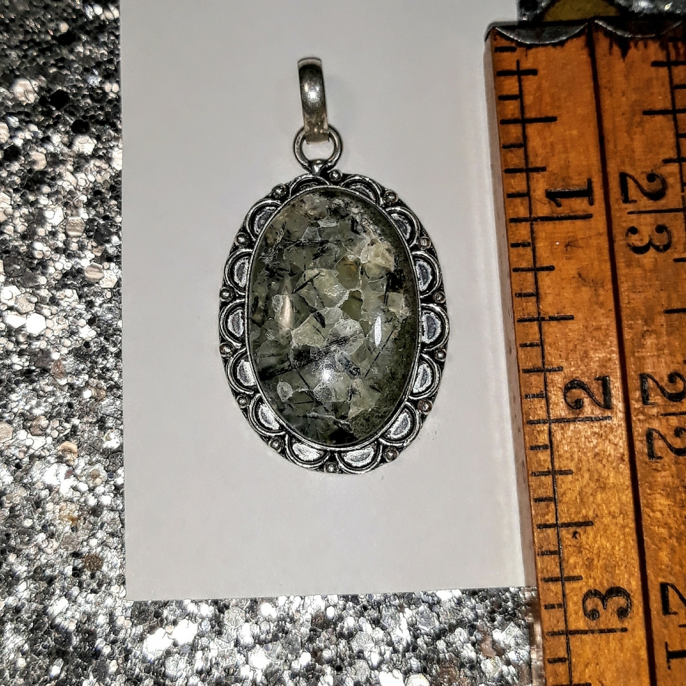Dentritc Agate cabochon - Picture 6 of 7